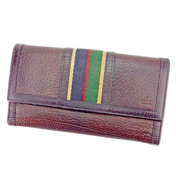 Gucci Long Leather Bifold Brown Wallet Accessory - Picture 1 of 6